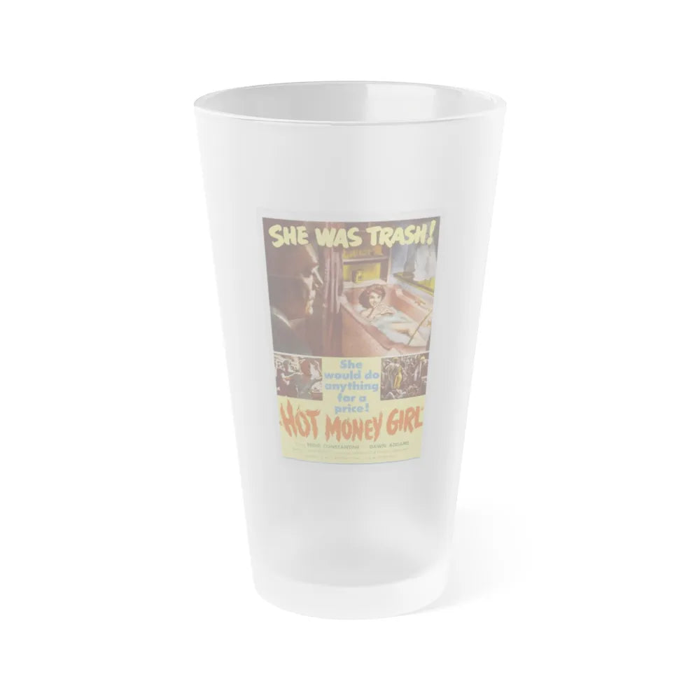 HOT MONEY GIRL 1959 Movie Poster - Frosted Pint Glass 16oz-16oz-Frosted-Go Mug Yourself