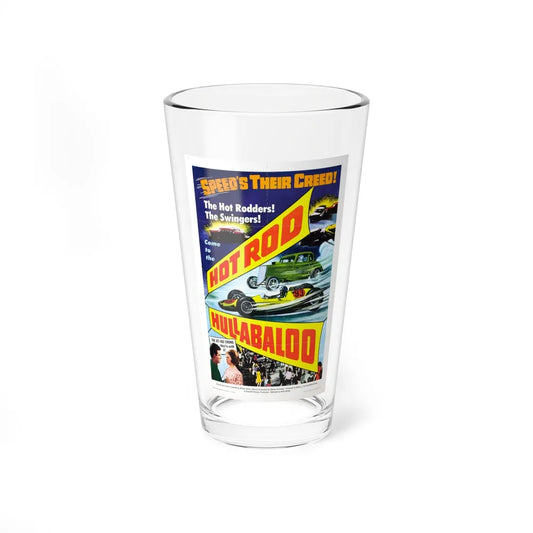 HOT ROD HULLABALOO 1966 Movie Poster - Pint Glass 16oz-16oz-Go Mug Yourself