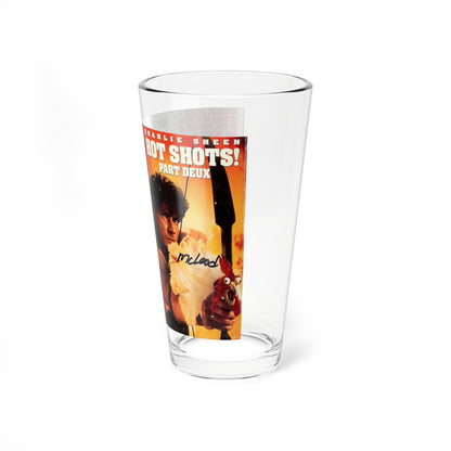 HOT SHOTS PART DEUX (VHS COVER) Pint Glass 16oz-Go Mug Yourself