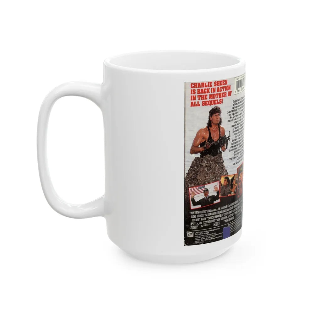 HOT SHOTS PART DEUX (VHS COVER) - White Coffee Mug-Go Mug Yourself