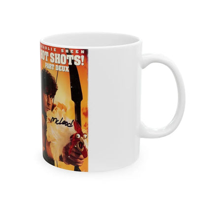 HOT SHOTS PART DEUX (VHS COVER) - White Coffee Mug-Go Mug Yourself