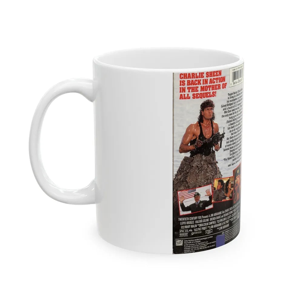 HOT SHOTS PART DEUX (VHS COVER) - White Coffee Mug-Go Mug Yourself