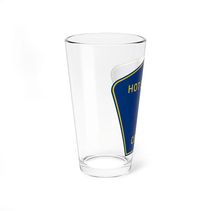 Hot Springs County Route 1 WY (Wyoming) (Road Sign) Pint Glass 16oz - Go Mug Yourself