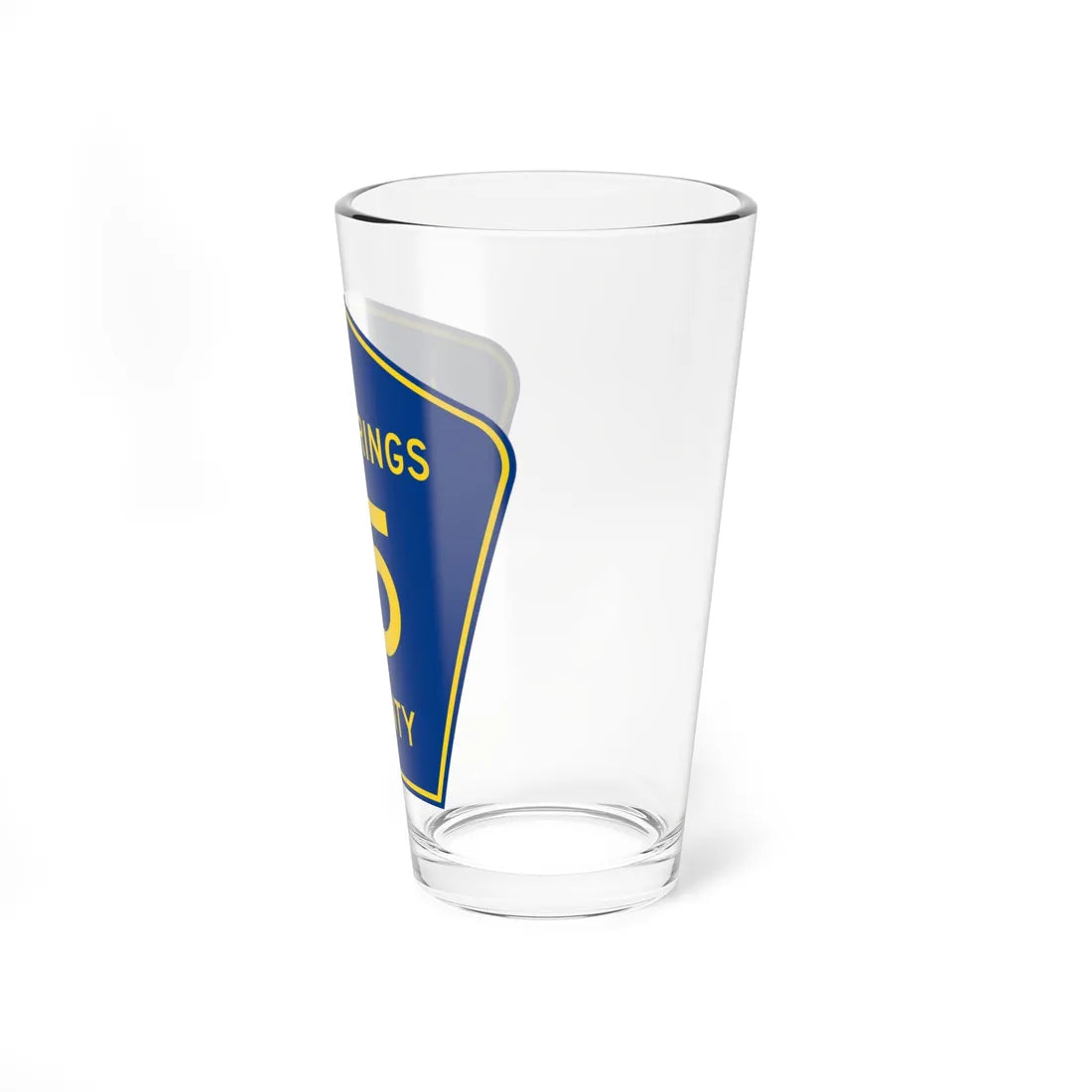 Hot Springs County Route 15 WY (Wyoming) (Road Sign) Pint Glass 16oz - Go Mug Yourself