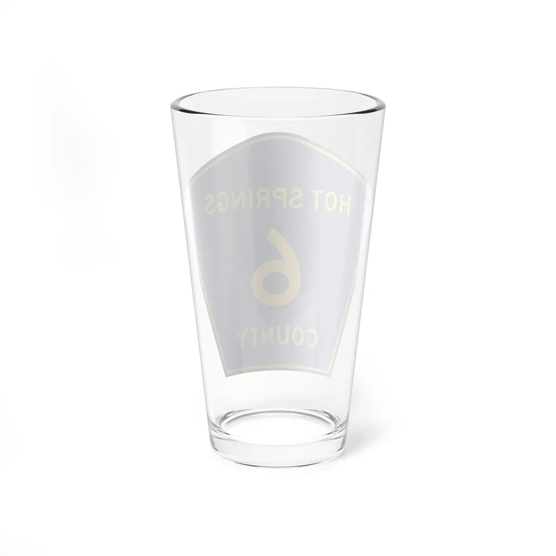 Hot Springs County Route 6 WY (Wyoming) (Road Sign) Pint Glass 16oz - Go Mug Yourself