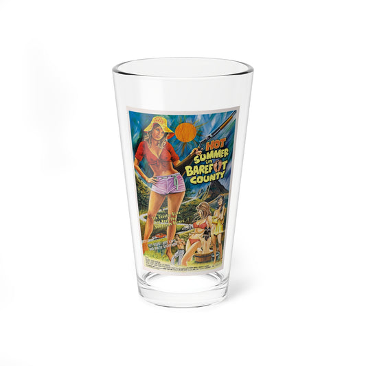 HOT SUMMER IN BAREFOOT COUNTY 1974 Movie Poster - Pint Glass 16oz-16oz-Go Mug Yourself