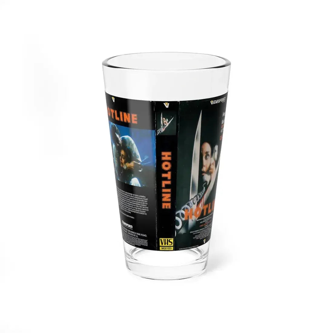 HOTLINE (VHS COVER) Pint Glass 16oz 16oz - Go Mug Yourself