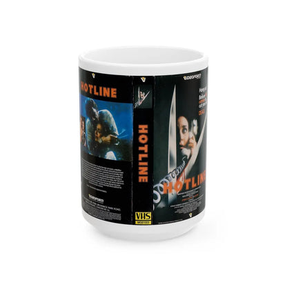 HOTLINE (VHS COVER) - White Coffee Mug-15oz-Go Mug Yourself