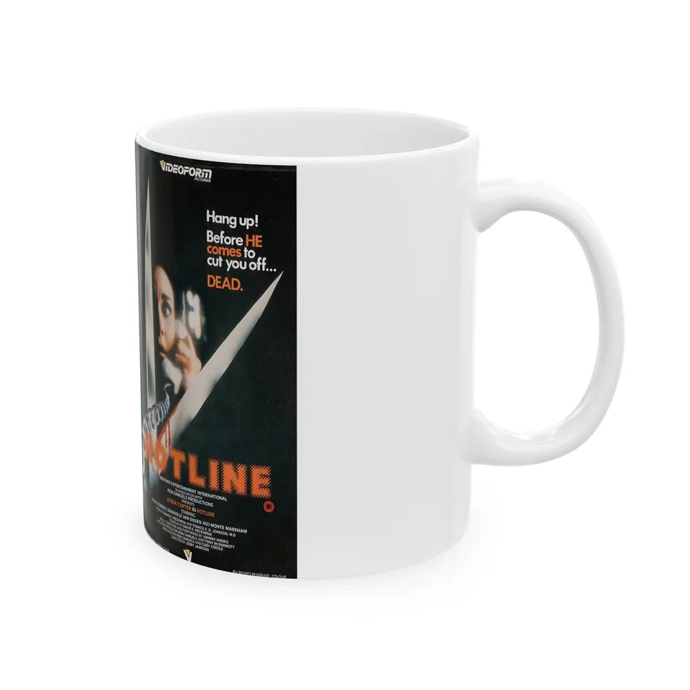 HOTLINE (VHS COVER) - White Coffee Mug-Go Mug Yourself