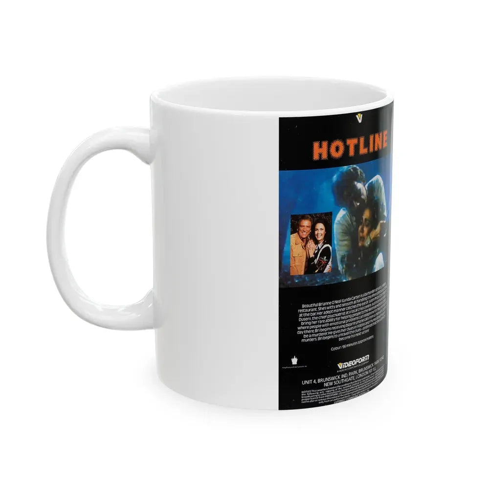 HOTLINE (VHS COVER) - White Coffee Mug - Go Mug Yourself