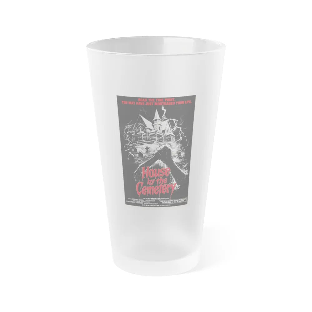 HOUSE BY THE CEMETERY 1981 Movie Poster - Frosted Pint Glass 16oz-16oz-Frosted-Go Mug Yourself