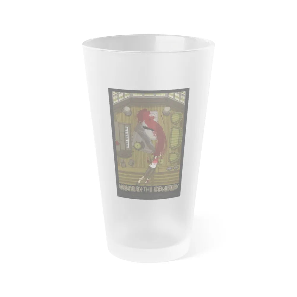 HOUSE BY THE CEMETERY (MONDO) 1981 Movie Poster - Frosted Pint Glass 16oz-16oz-Frosted-Go Mug Yourself