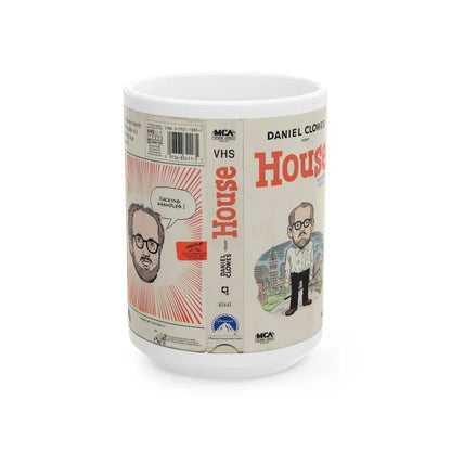 HOUSE DANIEL CLOWES (VHS COVER) - White Coffee Mug-15oz-Go Mug Yourself