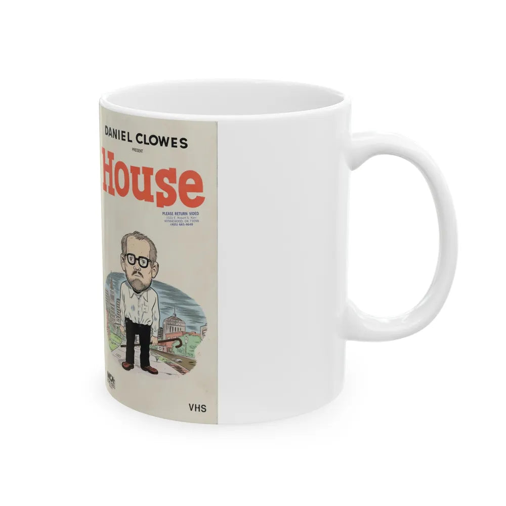 HOUSE DANIEL CLOWES (VHS COVER) - White Coffee Mug-Go Mug Yourself