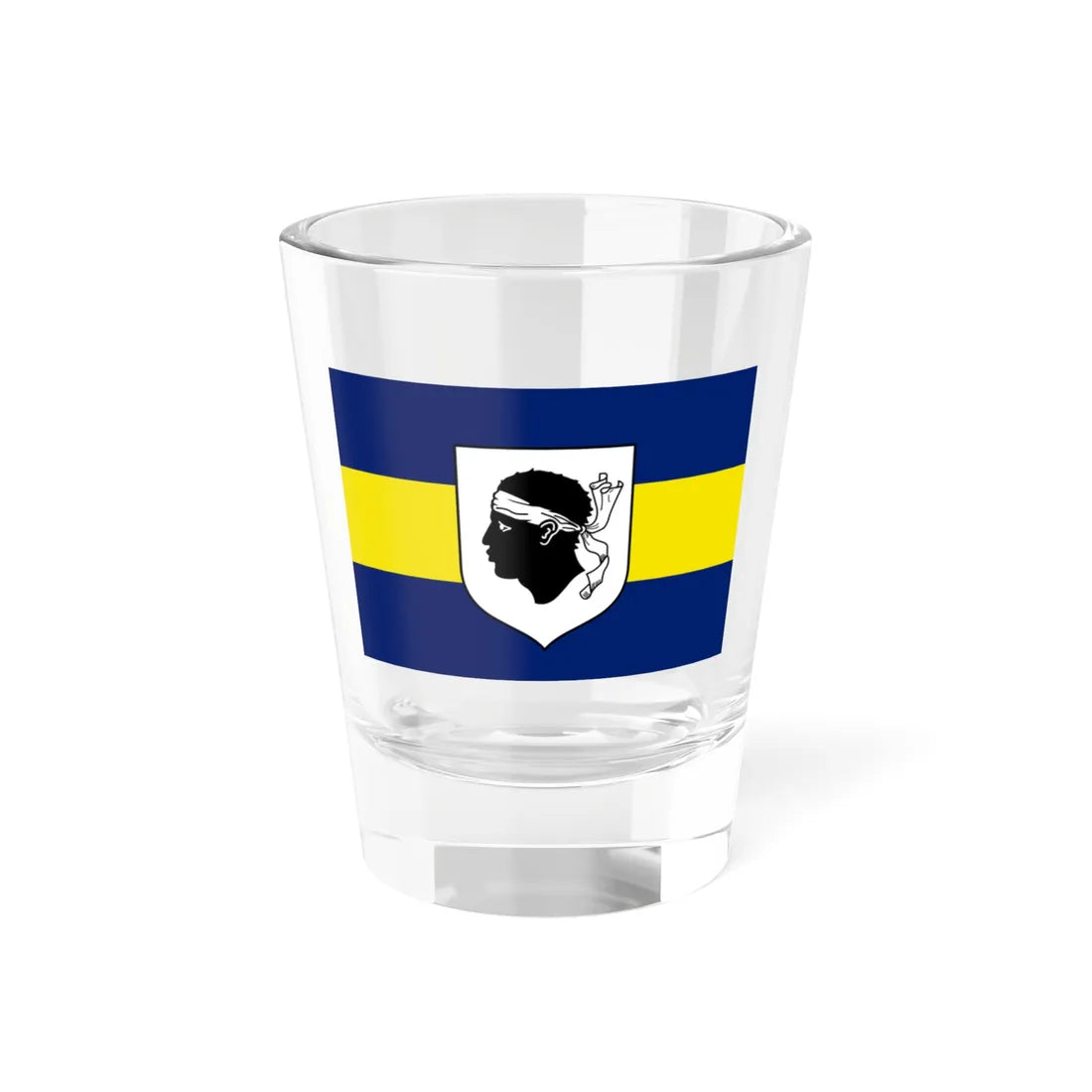 House Flag of Corsica Ferries - Sardinia Ferries (France) Shot Glass 1.5oz 1.5oz - Go Mug Yourself