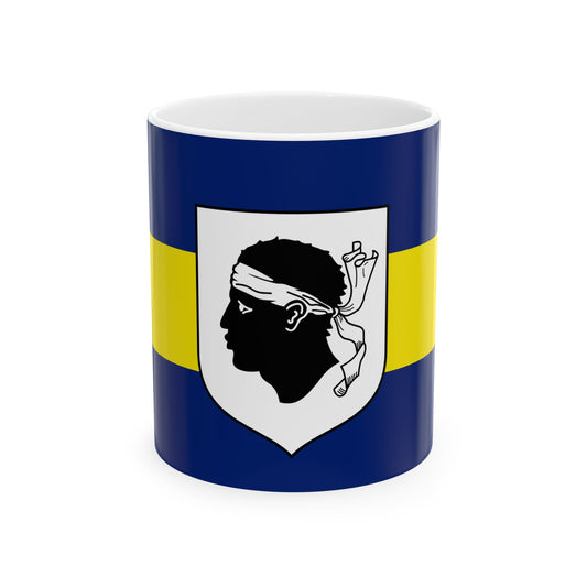 House Flag of Corsica Ferries - Sardinia Ferries (France) White Coffee Mug-11oz-Go Mug Yourself