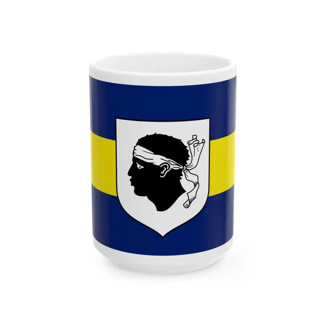 House Flag of Corsica Ferries - Sardinia Ferries (France) White Coffee Mug 15oz - Go Mug Yourself