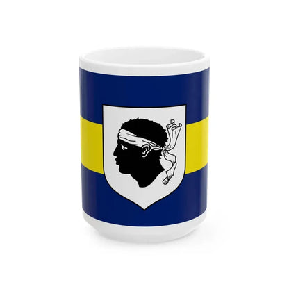 House Flag of Corsica Ferries - Sardinia Ferries (France) White Coffee Mug 15oz - Go Mug Yourself