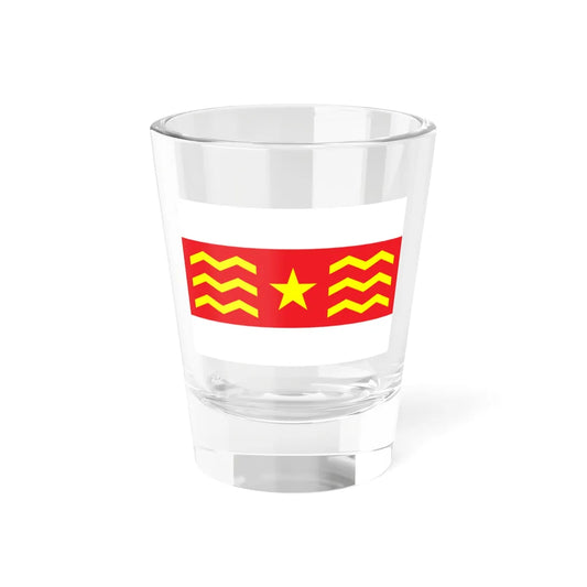House Flag of COSCO 1960 - 1993 (China) Shot Glass 1.5oz 1.5oz - Go Mug Yourself