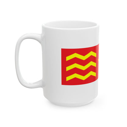 House Flag of COSCO 1960 - 1993 (China) White Coffee Mug-Go Mug Yourself