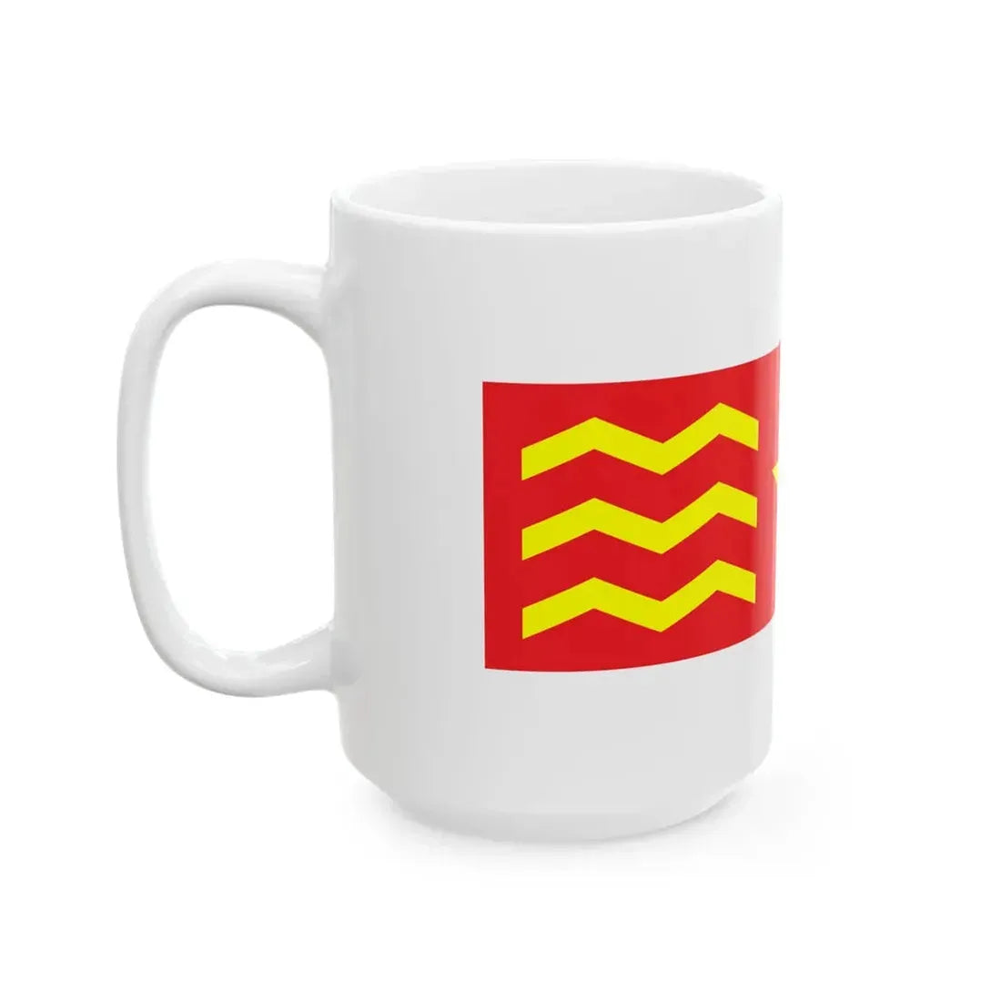 House Flag of COSCO 1960 - 1993 (China) White Coffee Mug - Go Mug Yourself