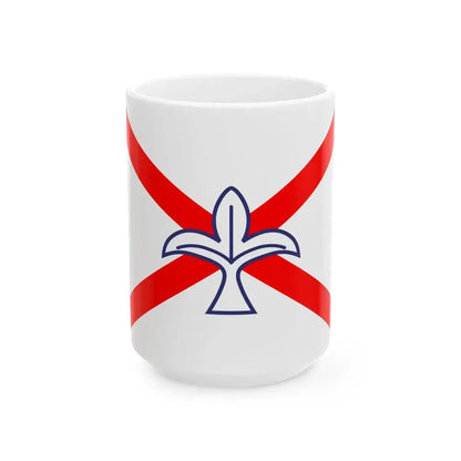 House flag of Irish Continental Line 1973-1978 (Ireland) White Coffee Mug 15oz - Go Mug Yourself