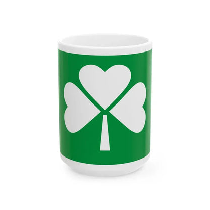 House flag of Irish Continental Line 1978-1988 (Ireland) White Coffee Mug 15oz - Go Mug Yourself