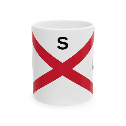 House flag of Irish Shipping Limited 1941-1947 (Ireland) White Coffee Mug 11oz - Go Mug Yourself