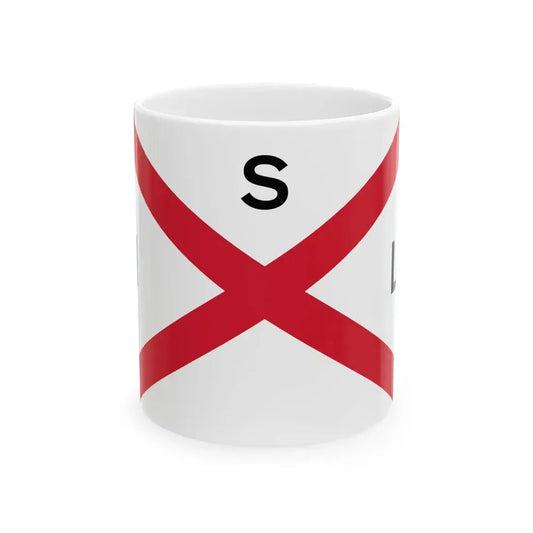 House flag of Irish Shipping Limited 1941-1947 (Ireland) White Coffee Mug 11oz - Go Mug Yourself