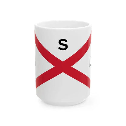 House flag of Irish Shipping Limited 1941-1947 (Ireland) White Coffee Mug 15oz - Go Mug Yourself