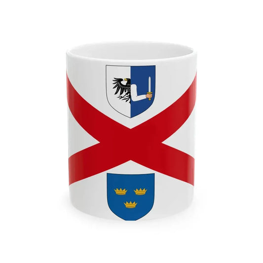 House flag of Irish Shipping Limited 1947-1984 (Ireland) White Coffee Mug 11oz - Go Mug Yourself
