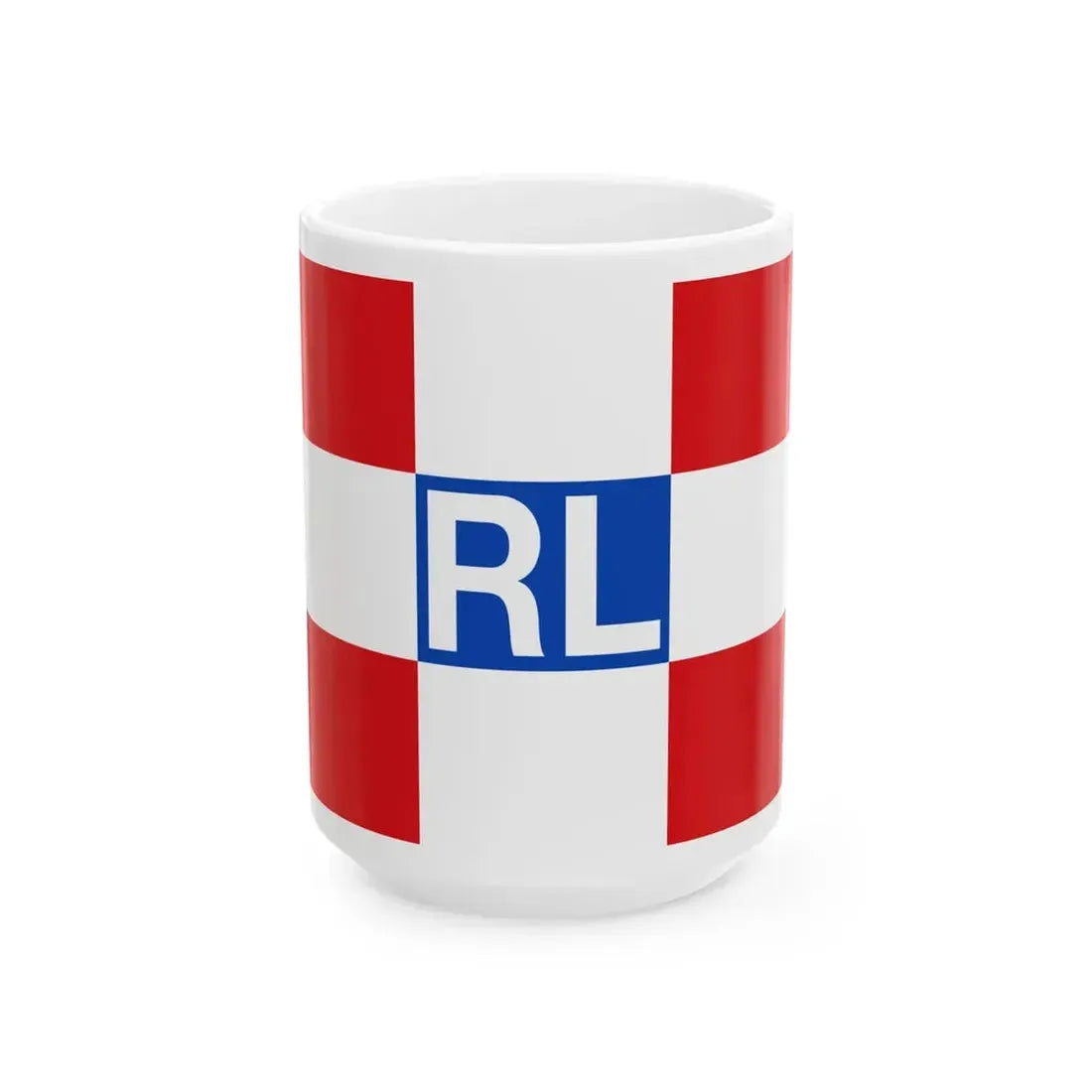House flag of Rotterdamsche Lloyd (Netherlands) White Coffee Mug 15oz - Go Mug Yourself