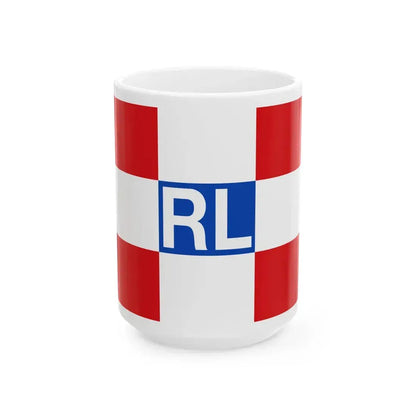 House flag of Rotterdamsche Lloyd (Netherlands) White Coffee Mug 15oz - Go Mug Yourself