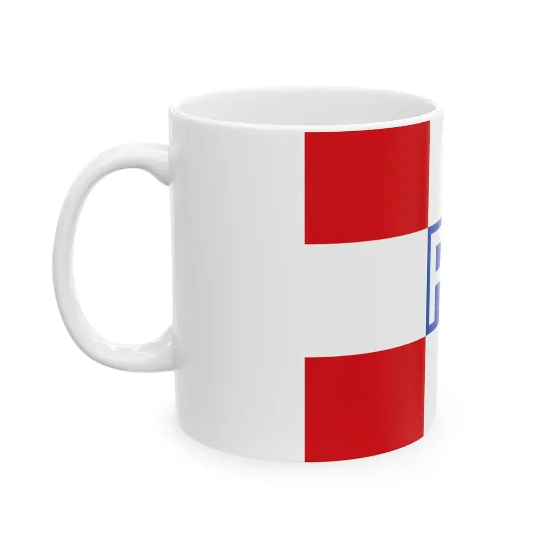 House flag of Rotterdamsche Lloyd (Netherlands) White Coffee Mug - Go Mug Yourself