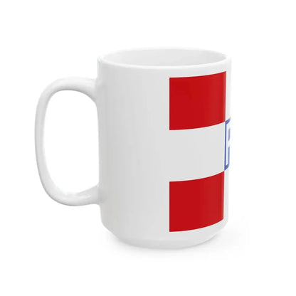 House flag of Rotterdamsche Lloyd (Netherlands) White Coffee Mug - Go Mug Yourself