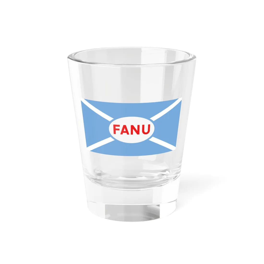 House flag of the Argentine Overseas Shipping Fleet FANU (Argentina) Shot Glass 1.5oz 1.5oz - Go Mug Yourself