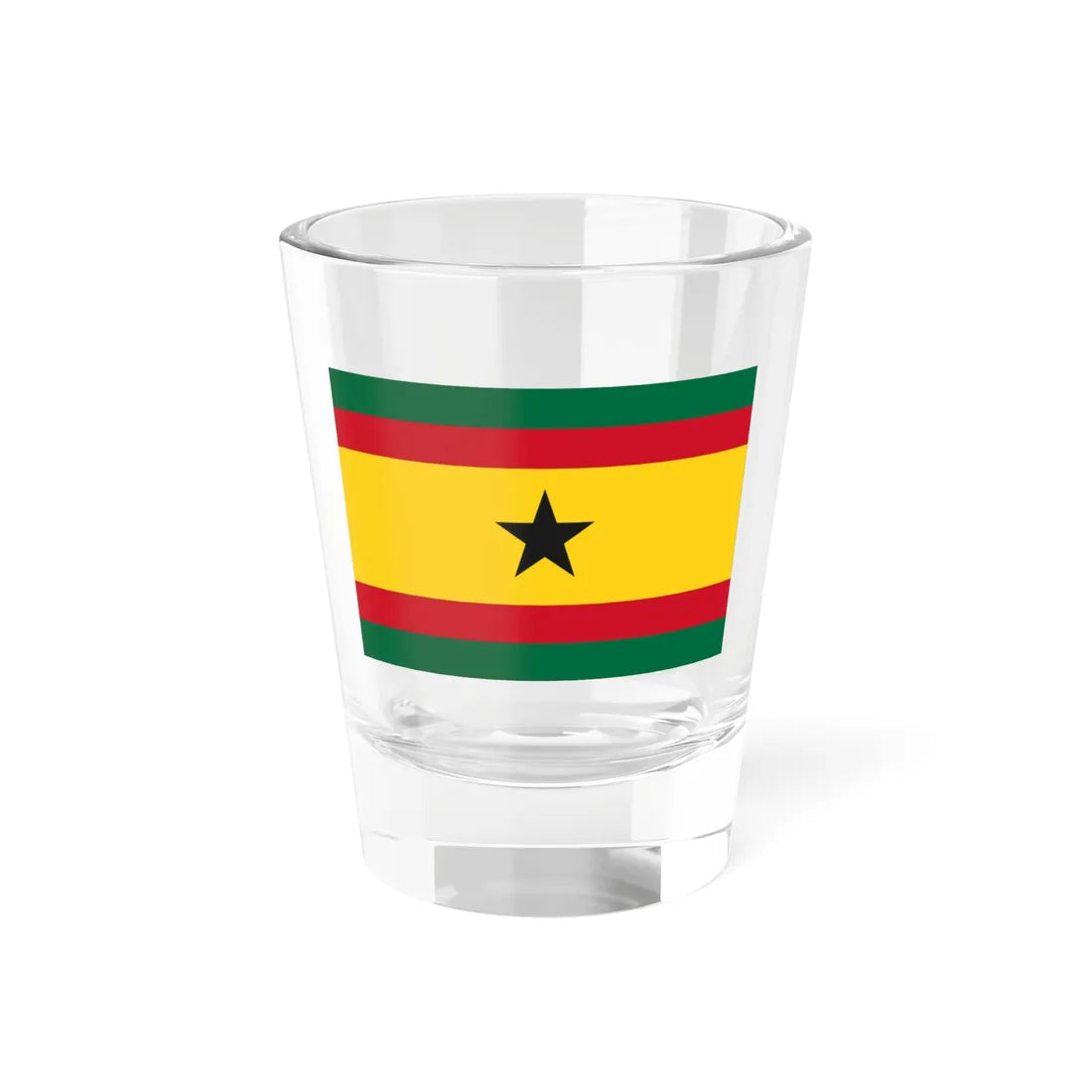House Flag of the Black Star Line Ghana (Ghana) Shot Glass 1.5oz 1.5oz - Go Mug Yourself