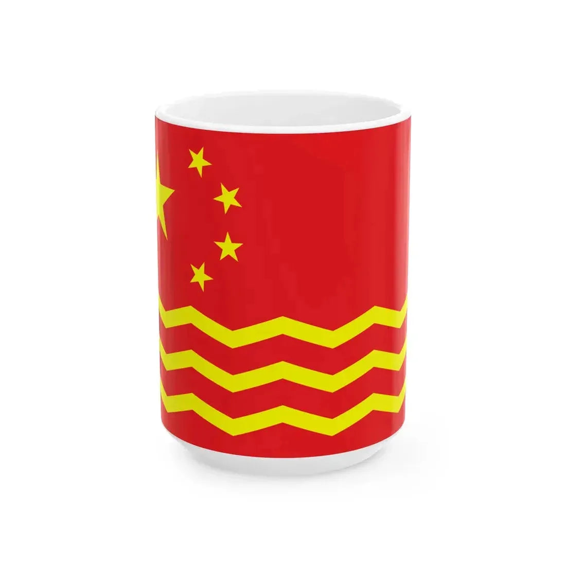 House Flag of the China Merchants Group 1951 (China) White Coffee Mug 15oz - Go Mug Yourself