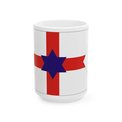 House flag of the Cork Steamship Company (Ireland) White Coffee Mug 15oz - Go Mug Yourself