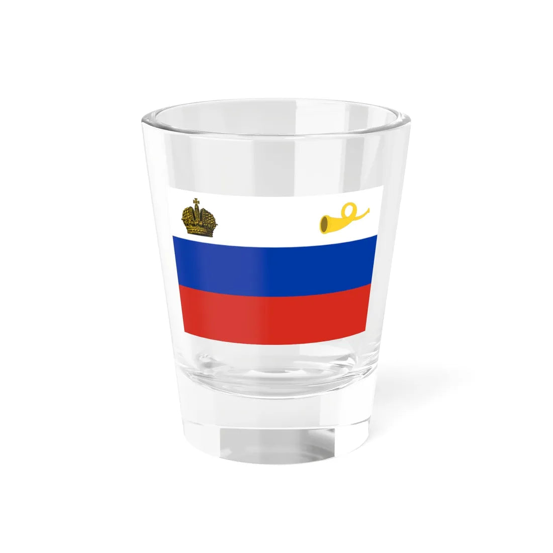 House Flag of the Russian Steam Navigation and Trading Company (Russia) Shot Glass 1.5oz 1.5oz - Go Mug Yourself