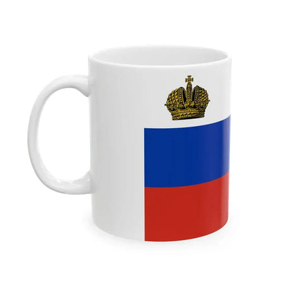 House Flag of the Russian Steam Navigation and Trading Company (Russia) White Coffee Mug - Go Mug Yourself