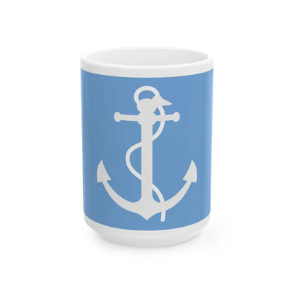 House flag of the State Merchant Fleet Argentina (Argentina) White Coffee Mug 15oz - Go Mug Yourself