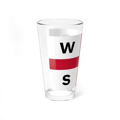 House flag of the Waterford Steamship Company (Ireland) Pint Glass 16oz - Go Mug Yourself