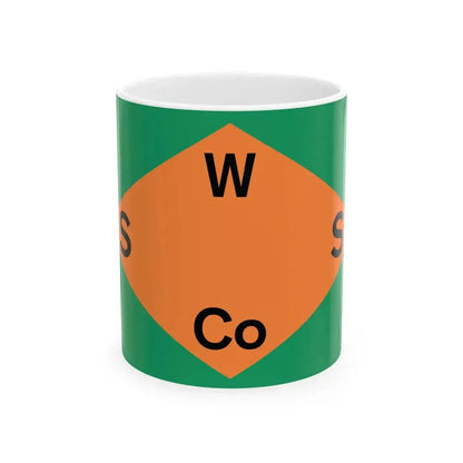 House flag of the Wexford Steamship Company (Ireland) White Coffee Mug 11oz - Go Mug Yourself