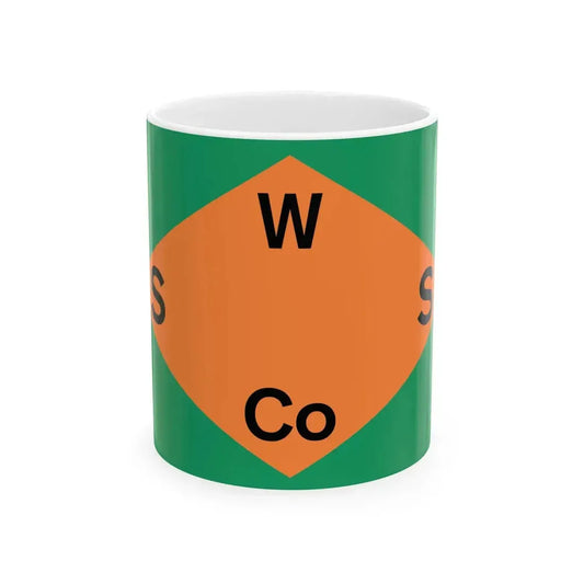 House flag of the Wexford Steamship Company (Ireland) White Coffee Mug 11oz - Go Mug Yourself