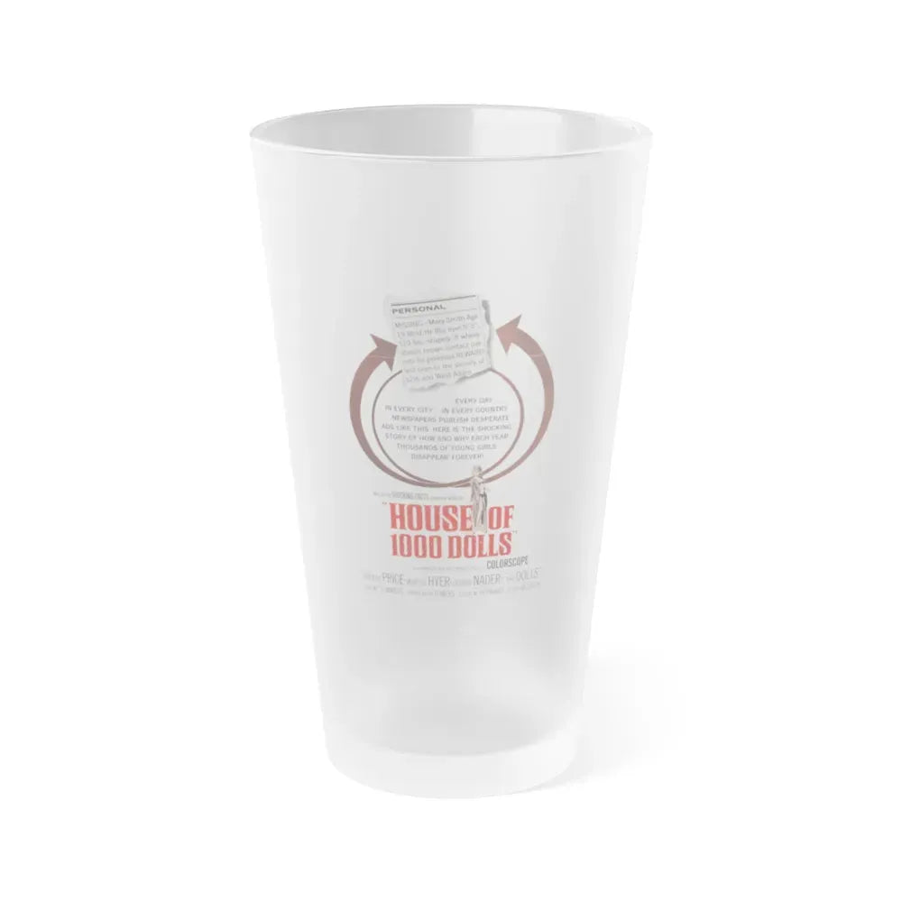 HOUSE OF 1000 DOLLS 1967 Movie Poster - Frosted Pint Glass 16oz 16oz Frosted - Go Mug Yourself