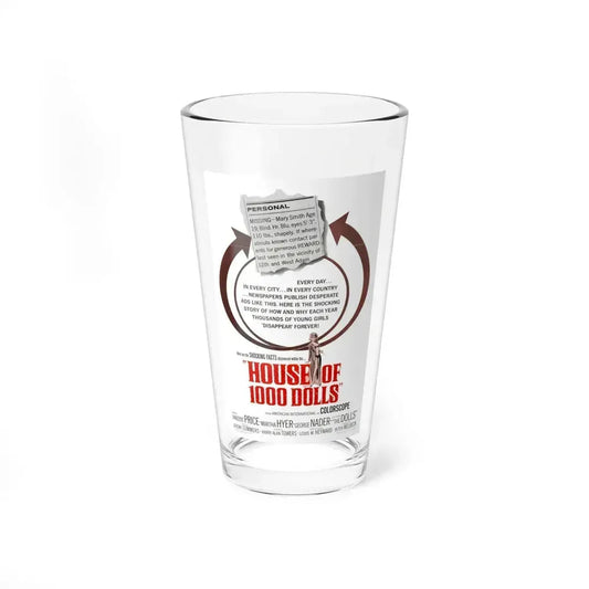 HOUSE OF 1000 DOLLS 1967 Movie Poster - Pint Glass 16oz 16oz - Go Mug Yourself