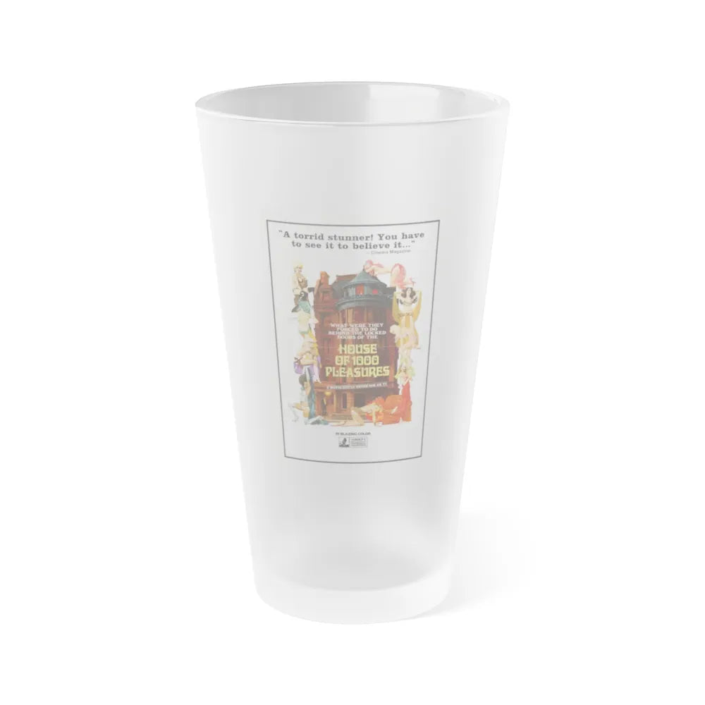 HOUSE OF 1000 PLEASURES 1974 Movie Poster - Frosted Pint Glass 16oz-16oz-Frosted-Go Mug Yourself