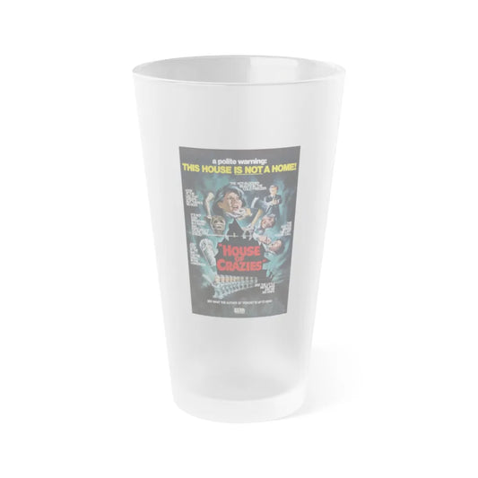 HOUSE OF CRAZIES (ASYLUM) 1972 Movie Poster - Frosted Pint Glass 16oz-16oz-Frosted-Go Mug Yourself