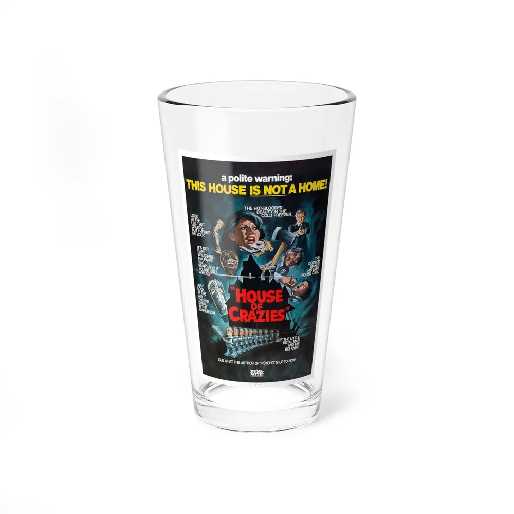 HOUSE OF CRAZIES (ASYLUM) 1972 Movie Poster - Pint Glass 16oz-16oz-Go Mug Yourself